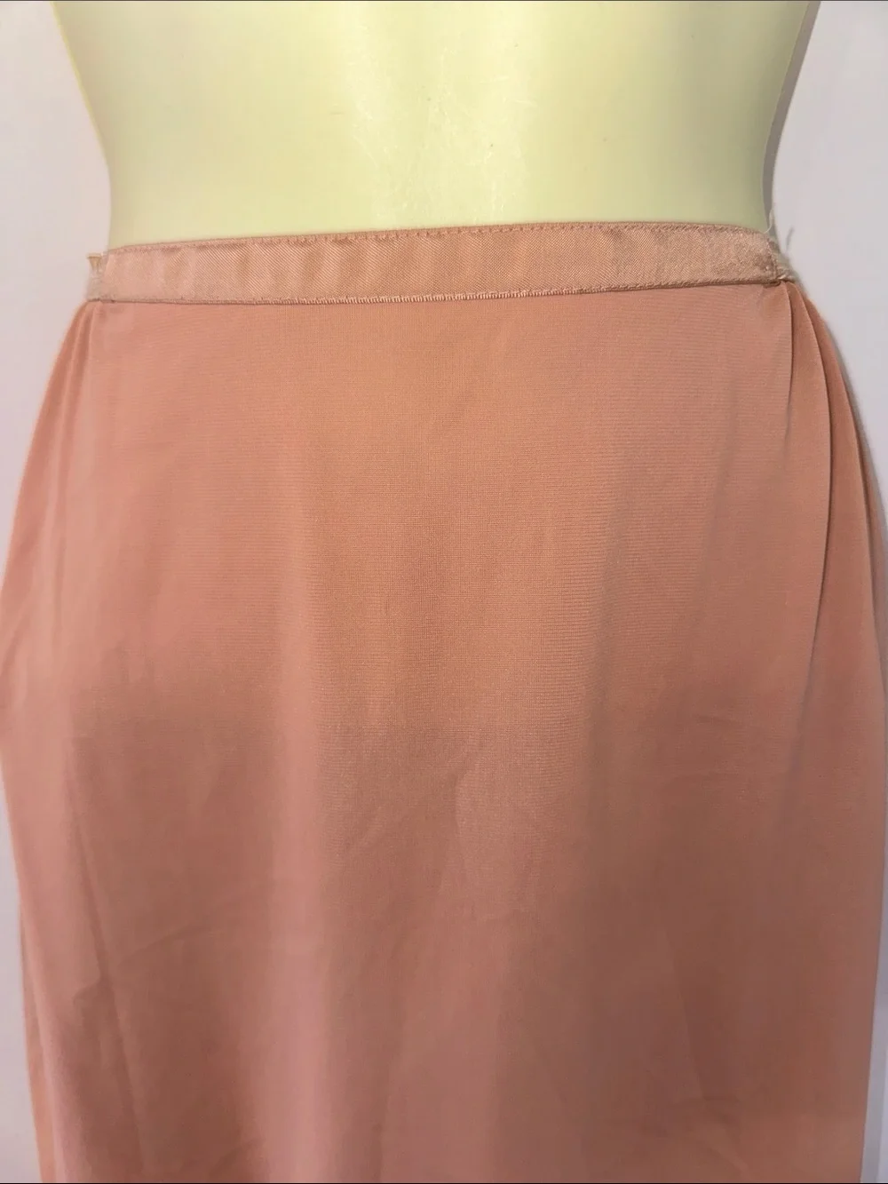 Vintage 60s Artemis Dark Tan/ Light Brown Slip with Cream Lace Trim - Picture 2 of 7